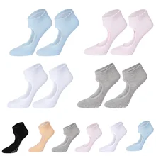 1 пара, женские спортивные носки для йоги, дышащие противоскользящие носки для фитнеса, танцев, спортзала, Нескользящие хлопковые носки