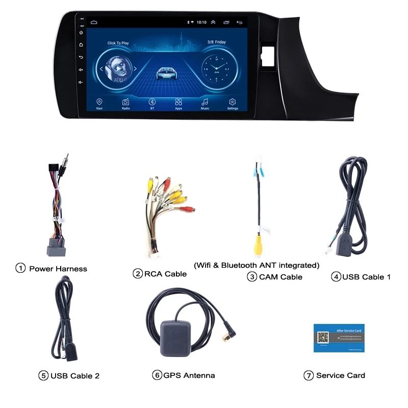 Clearance Super Slim Touch Screen Android 8.1 radio GPS Navigation for HONDA Amaze RHD 2018 Headunit tablets Stereo Multimedia Bluetooth 1