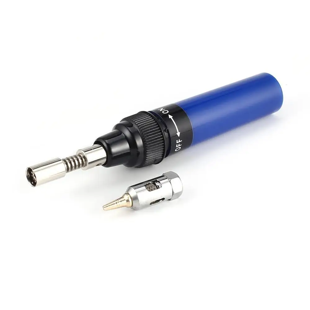 Мини беспроводной паяльник VA-100 паяльник беспроводной паяльник в форме ручки Газовый паяльник пистолет сварочный инструмент - Цвет: Синий