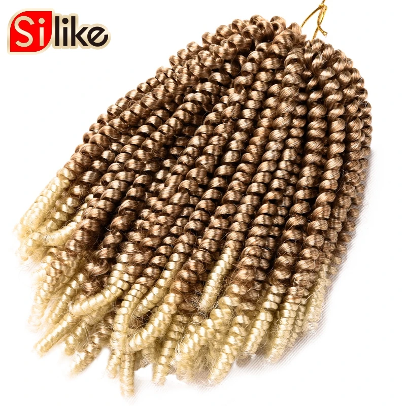 

Synthetic Spring Twist Crochet Braids Hair Extensions Kinky Curl 8Inch Jamaican Bounce Crochet Braiding Hair For Passion Twists