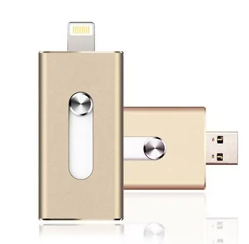 Супер Горячая OTG Flash Drive 32 ГБ 64 128 256 512 Для iOS 10 и USB Компьютера PC Планшетных Pendrive для