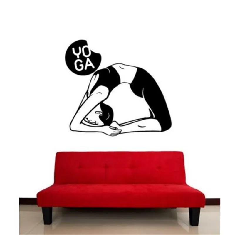 Wall Stickers Vinyl Decal Yoga Pose Postion Fitness Sport Decorin Wall