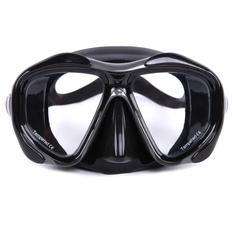 Whale MK2600, профессиональная большая рамка, маска для дайвинга, силиконовые очки для плавания, очки для мужчин и женщин, очки для плавания, очки для дайвинга - Цвет: Black
