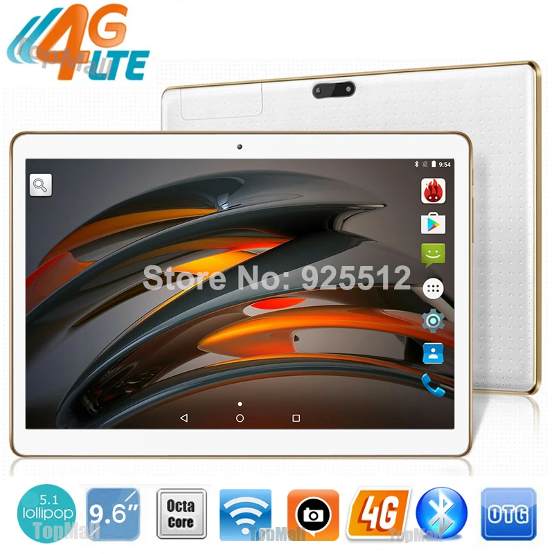  9.6 inch Octa Core 3G Tablet Android 5.1 RAM 4GB ROM 32GB 5.0MP Dual SIM Card Bluetooth GPS Tablets 9.6 inch/10.1 inch tablet pc 