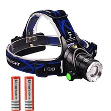 2000Lumen Headlamp Zoomable CREE XML T6 font b LED b font Zoom Headlight Rechargeable Head light