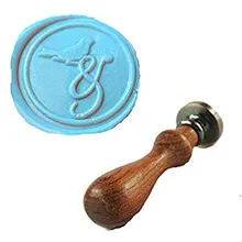 Mdlg Винтаж милые птицы на АМПЕРСАНД& индивидуальный логотип свадебные приглашения Воск уплотнительное штамп палисандр ручки комплект