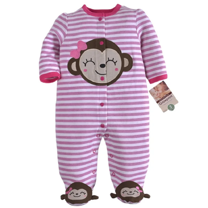 New Arrival Baby clothes baby boy girls footed romper baby rompers 100 cotton sleep & play