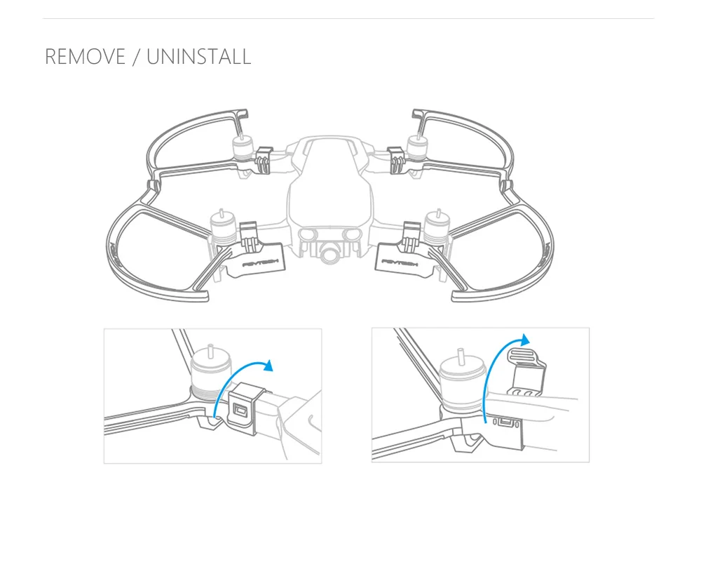 PGYTECH для DJI Mavic AIR светодиодный пропеллер с красочным 14 режимом освещения защитный пропеллер Дрон Mavic AIR Аксессуары