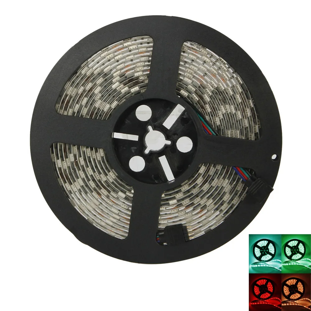 

12V 5M SMD5050 300-LED RGB-IR44 Epoxy Waterproof LED Light Strip Set (72W White Lamp Plate)