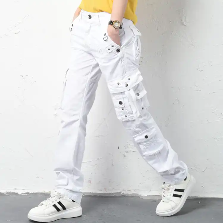plus size white cargo capris