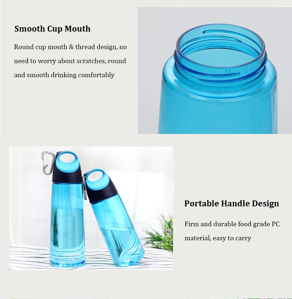 Plastic Crystal Water Bottle BPA Free My Sport Drink Bottle . Gourde Portable Outdoor Bidon Drinkware Drinkfles Travel Space Cup (9)