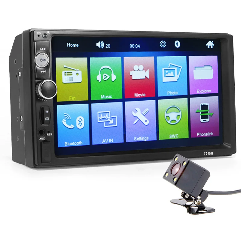 2din автомобильное радио 7 HD сенсорный экран MP5 плеер Bluetooth стерео FM MP4 аудио видео USB