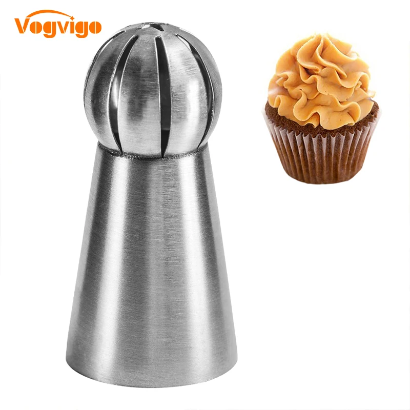 

Stainless Steel Pastry Flower Tips Russia Ball Nozzles Icing Piping Nozzle New DIY Fondant Cake Decorating Cream Mouth