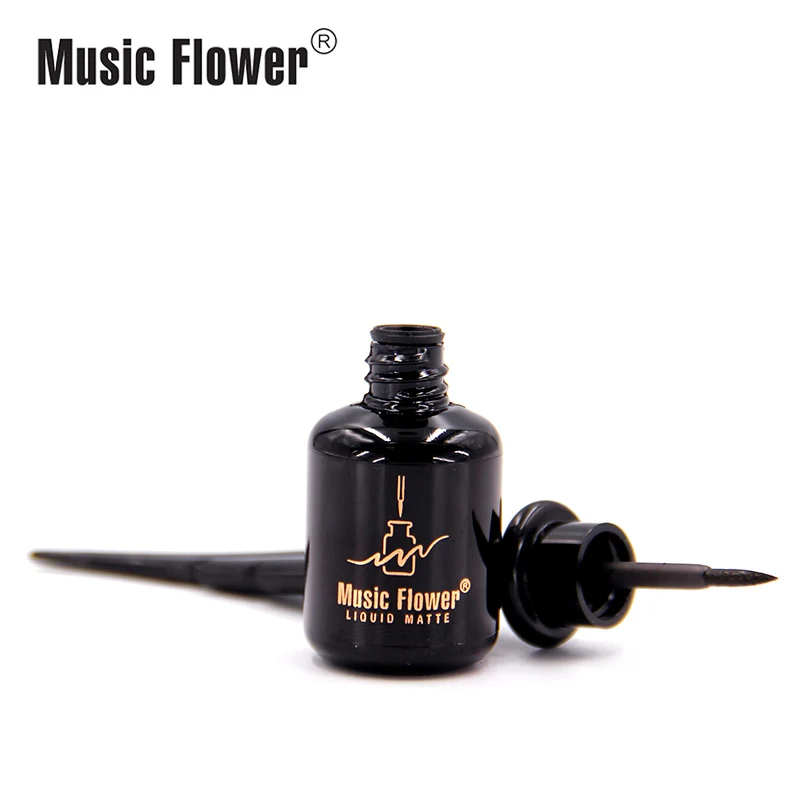 Бренд Music Flower, жидкая подводка для глаз, Водостойкая Подводка для глаз, карандаш для глаз, макияж, черный, быстросохнущий, для век, для женщин, стойкий