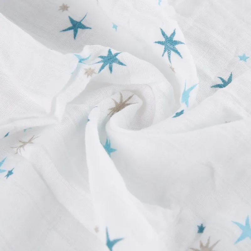duvet insert [simfamily] 2 pcs/pack Muslin 100% Cotton Baby Swaddles Soft Newborn Baby Bath Towel Blankets Multi Designs Functions Baby Wrap fitted sheet