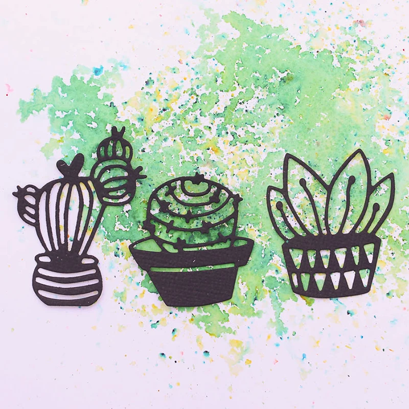 

JC Metal Cutting Dies for Scrapbooking Dies Cut Cactus Potted Plant Craft Stencil Handmade Card Making Model Template Decoration