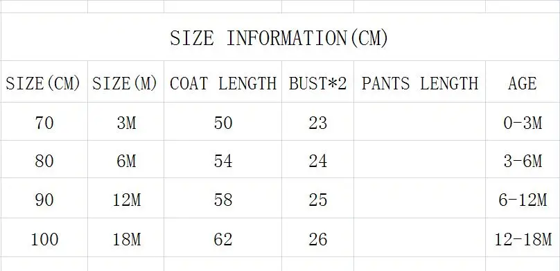 SIZE INFORMATION-13