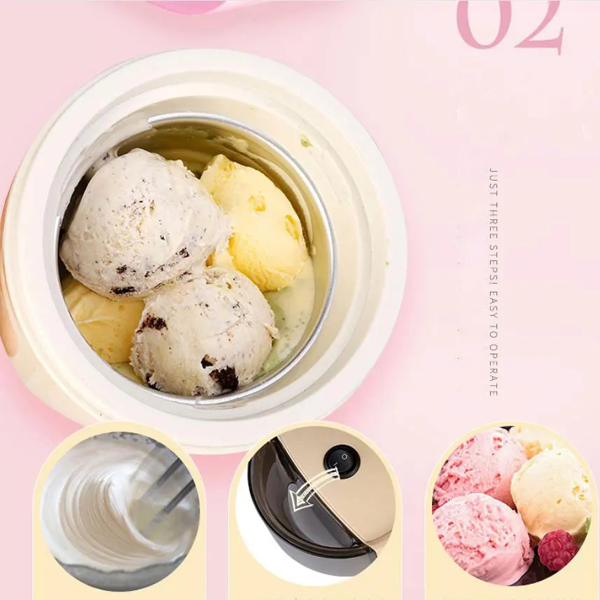 

DIY electric automatic Fast finish soft ice cream maker household cool ice cream machine 0.5L machine icecream Frozen