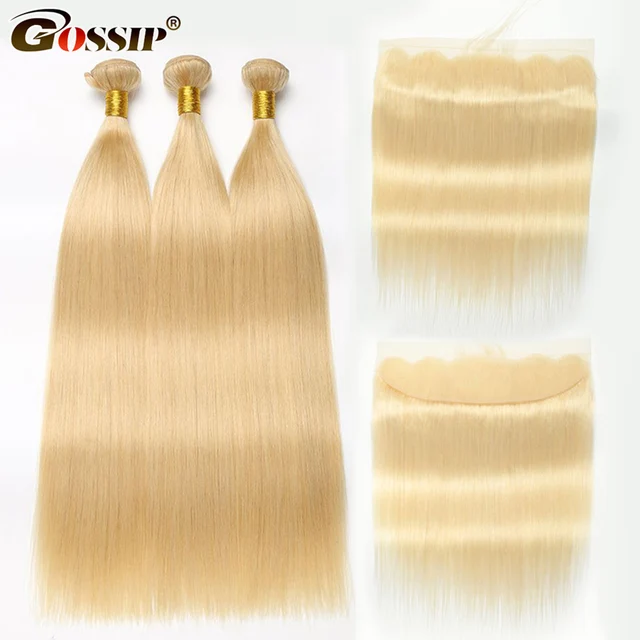 613 Bundles With Frontal Human Hair Bundles With Closure Brazilian