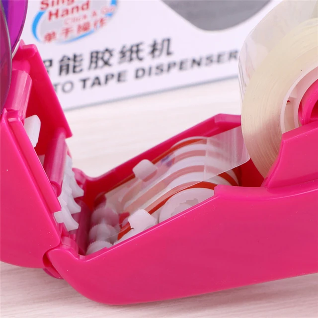 12/19mm One Press Auto Tape Dispenser Hand-held Intelligent Automatic Tape Dispenser Cutter Adhesive Holder Packaging Cutter 3