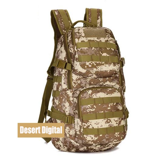 Hot 35L Molle High capacity Waterproof Nylon Tactical Backpack Assault Military Rucksacks Backpack Camping Hunting Sports Bag - Цвет: Desert Digital