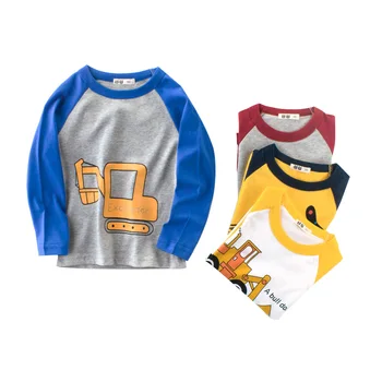 

2019 Fashion Fall Baby Boys Children Clothes Cartoon Car Print Long Sleeve Sweatshirts Cartoon Tops kids Cotton Daily Coat Gift