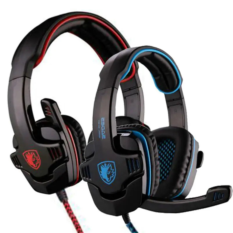 Игровая гарнитура Sades 901 SA SA901 7 1 Surround USB игровые наушники с шумоподавлением