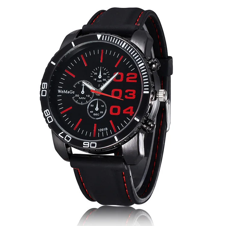 Модные Повседневные Спортивные кварцевые часы для мужчин и женщин наручные часы Da для мужчин uhr широкий кожаный ремень часы Прямая Montre Femme Horloge - Цвет: Red