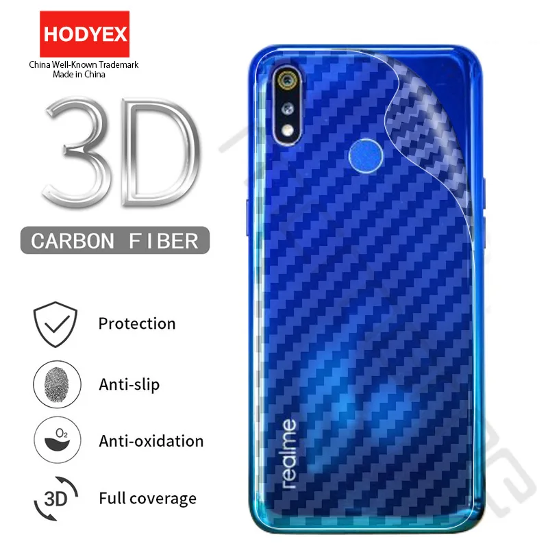 

5Pcs Protective Film Clear 3D Carbon Fiber Soft Screen Protector Sticker For OPPO Realme 3 Realme3 Back Film Not Tempered Glass