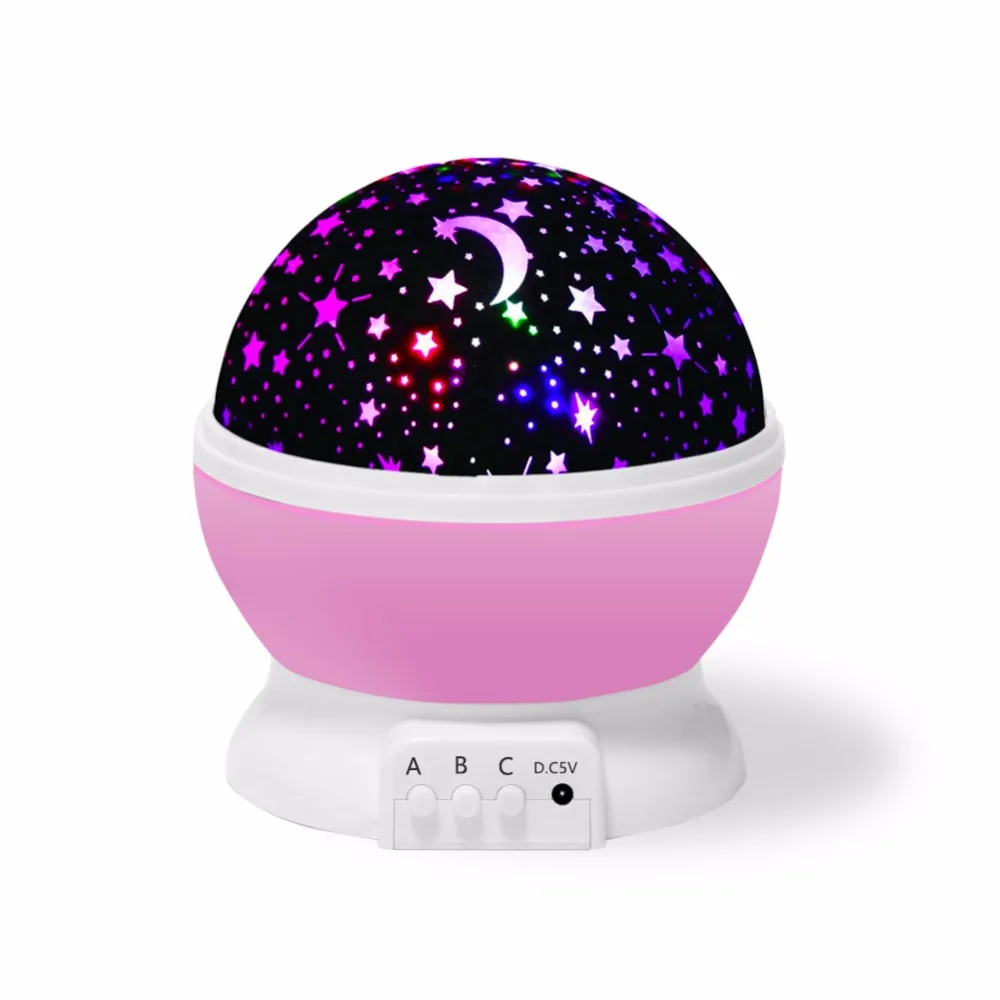 Us 10 58 35 Off Lumiparty 360rotating Galaxy Night Light Romantic Star Moon Sky Projector Relaxing Bedroom Lamp For Children Baby Pink Shell In Led