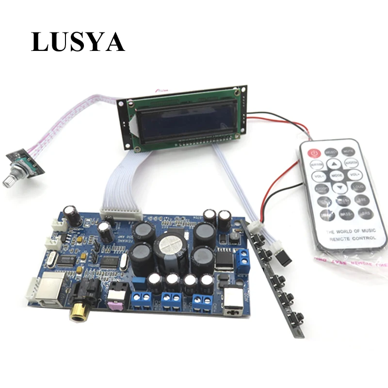 Lusya STA350 2 1 усилитель высокой мощности 25 Вт * + 50 с коаксиальным волокном USB входная