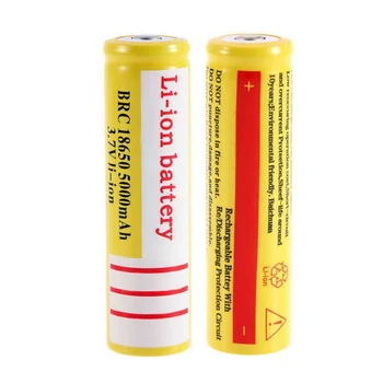 

2pcs/lot 18650 Battery 3.7V 5000mAh Rechargeable Li-ion Battery for Led Flashlight headlight 18650 battery
