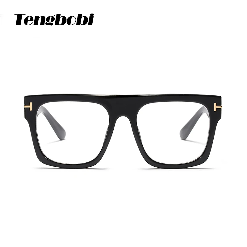 Модные для мужчин плоский топ квадратный oversize очки женщин оптический дизайнер рецепт близорукость оправы для очков CY251