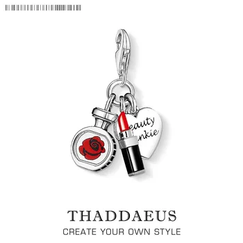 

2020 Fashion 925 Sterling Silver Beauty Junkie Pendant Charm For Women Girl Graduation Personality Statement Jewelry Wholesale