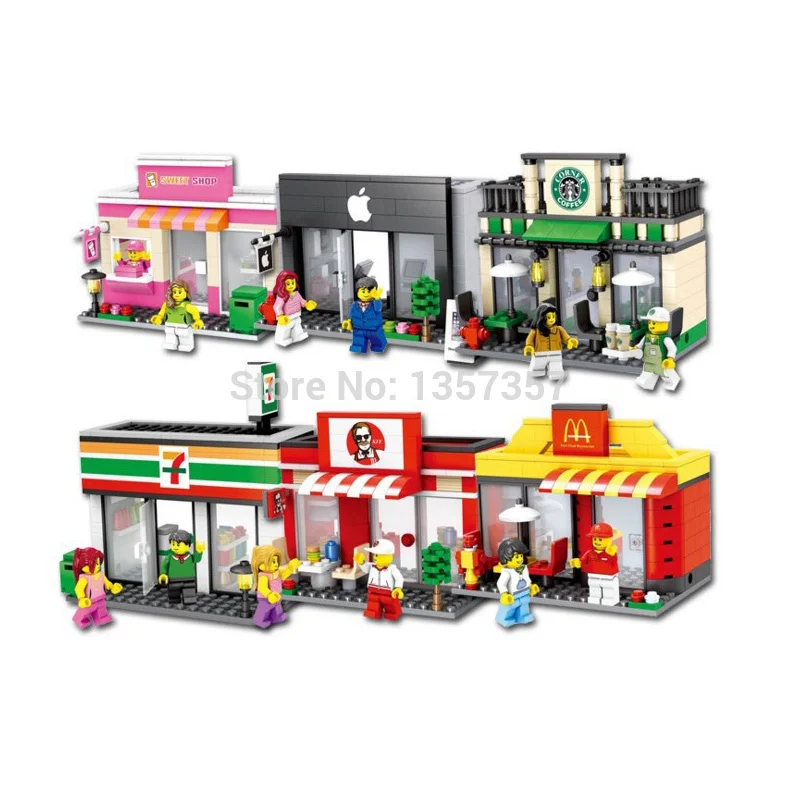 Single Sale Mini Street Scene Retail Store Shop Architecture Building Blocks Sets Model Toys Single Sale Mini Street Scene Retail Store Shop Architecture Building Blocks Sets Model Toys
