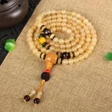 Натуральный Тибетский анталоп Рог 108 молитвенные бусины 6 мм 8 мм браслет и ожерелье для мужчин и женщин ювелирные изделия