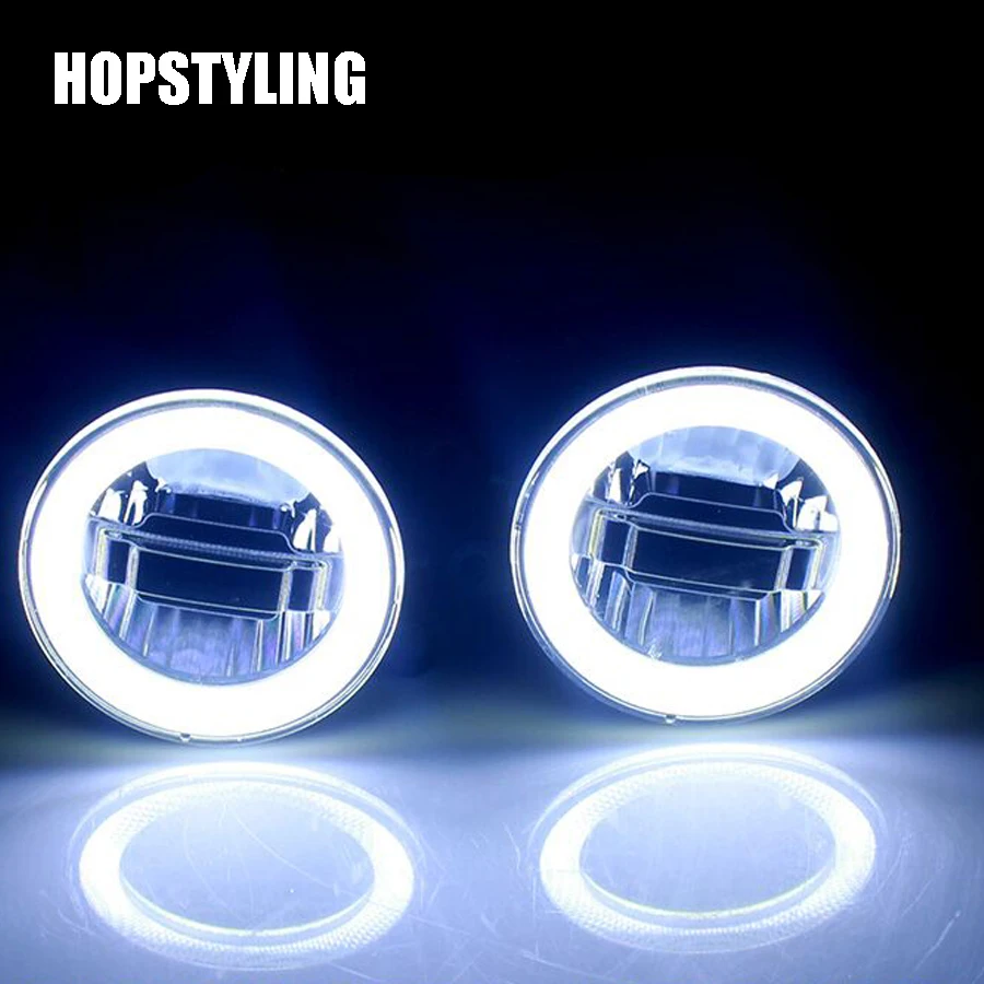 

Hopstyling Auto LED Angel Eyes Daytime Running Light Car Projector Fog Lamp For Nissan Pathfinder 2005-2015 3in1 function