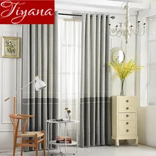 Linen Curtains Chenille American Rustic Curtinas Solid Color Modern Window Living Room Curtains Drapes Fabrics Rideaux T&262 #30