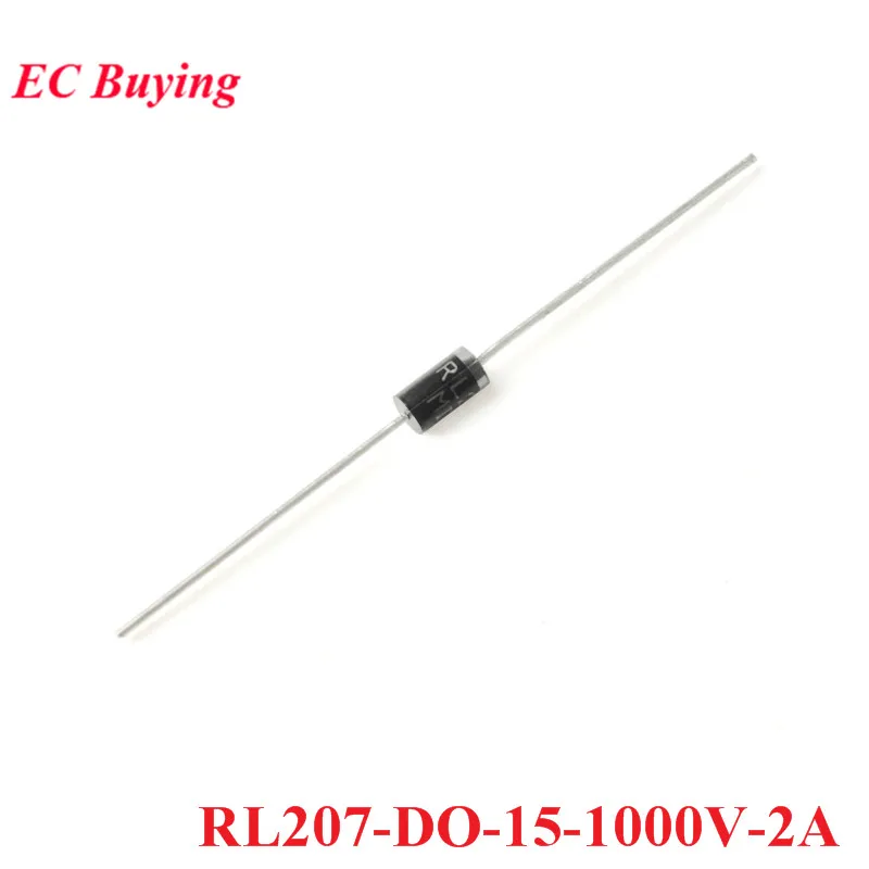 

RL207 DO-15 AMP Diode Rectifier Silicon Bridge Rectifier 1000V 2A
