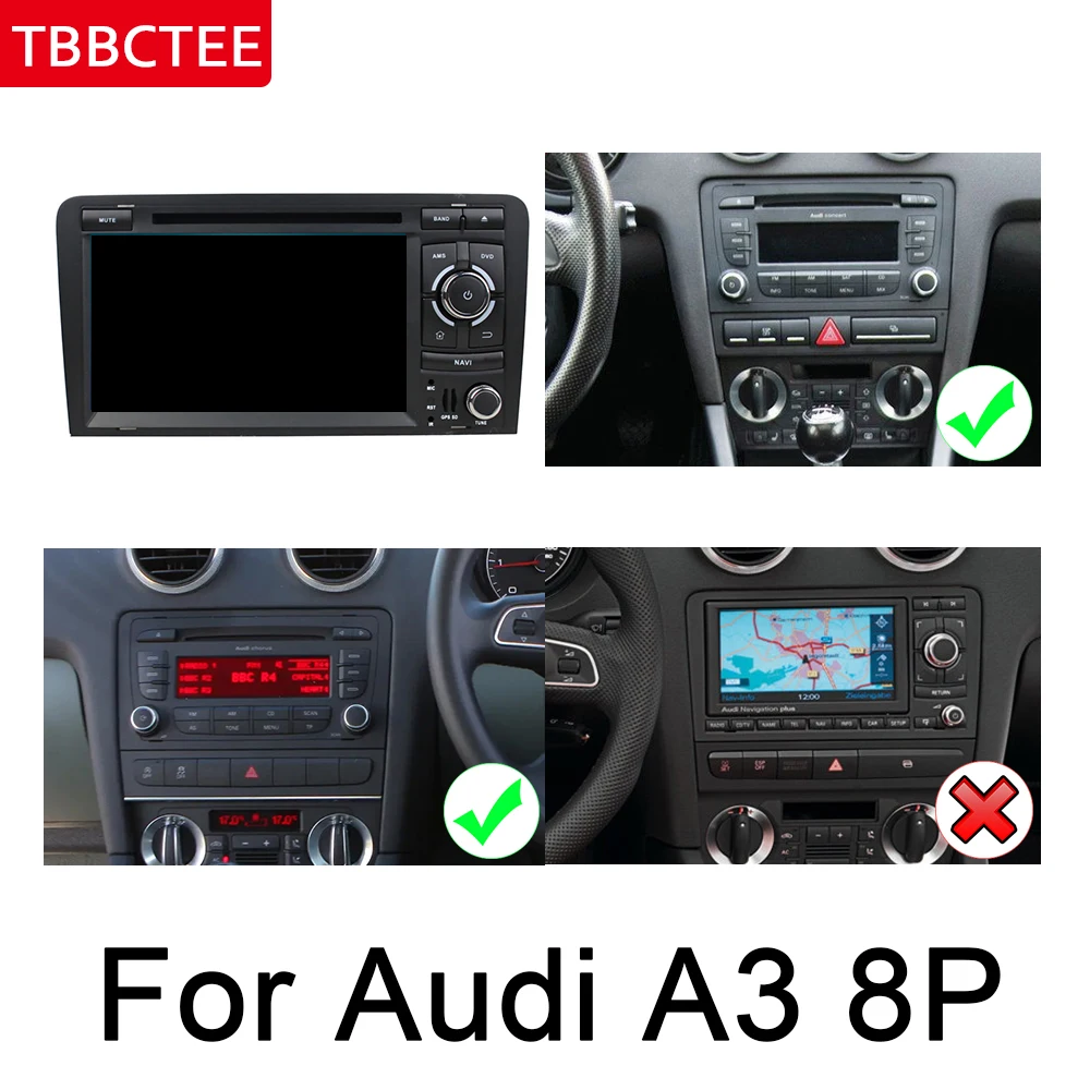 " HD ips DSP стерео Android 8,0 до автомобиля DVD GPS Navi Map для Audi A3 8 P S3 2003-2012 2 DIN мультимедийный плеер радио Wi-Fi Системы