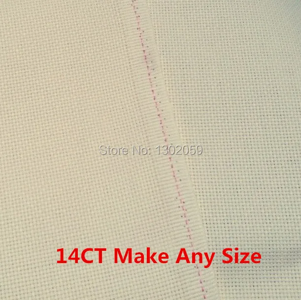 

Aida Cloth Light Beige Buff Cream-Coloured Cross Stitch Canvas Embroidery Fabric--14CT Size 100X50cm-- Ivory