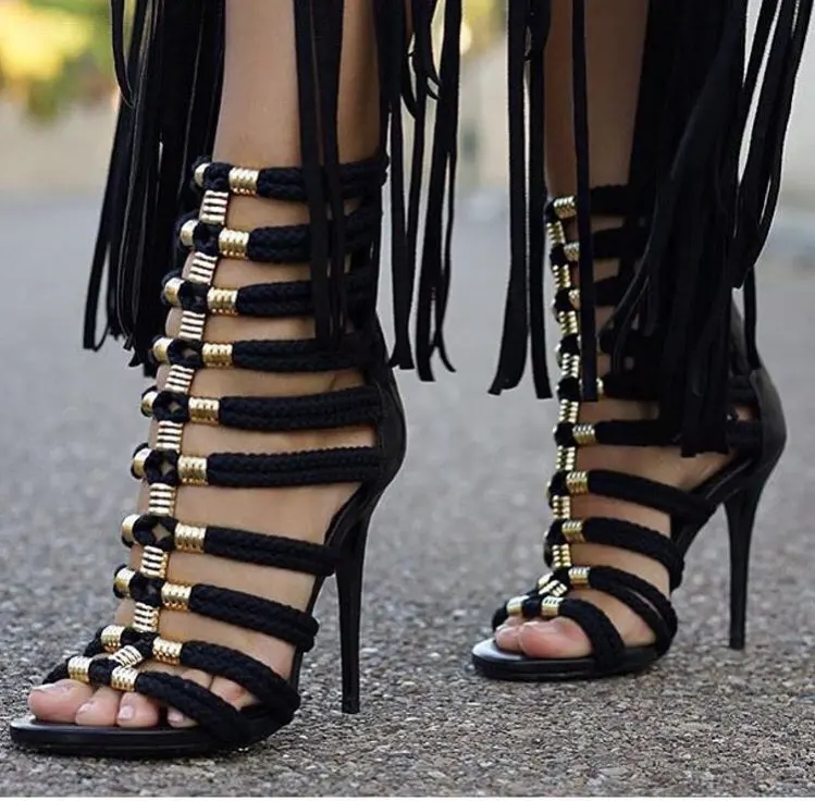 

Straps Women Fashion Dress Sandals Shoes High Heeled Sandals Shoes 2018 Black Female Sexy Sandals Booties Blue Mujers Zapatos