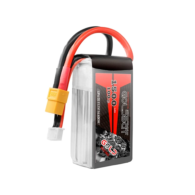 GOLDBAT Lipo батарея 1500mAh 3S 11,1 V 100C батарея 3S Lipo 1500mah батарея 11.1vs мягкий чехол с XT60 разъем для fpv самолета heli - Цвет: XT60 Plug