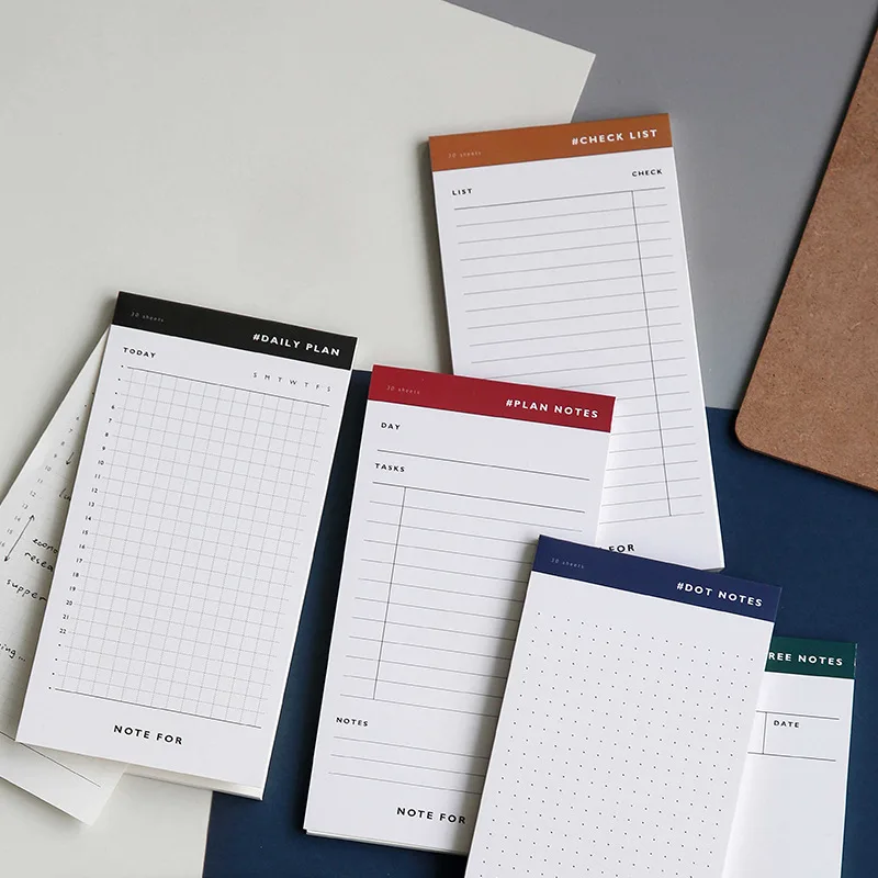 Efficiency Memo Pad Time Management Daily Weekly Planner Book Portable Notepads Office and School Stationery | Канцтовары для офиса