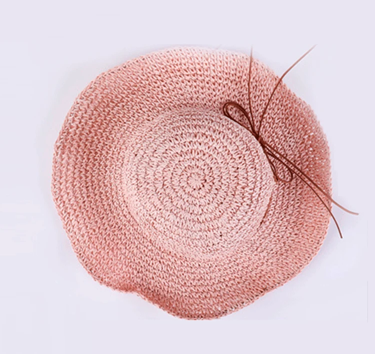2018 South Korea Summer Fashion Lady Sun Hat New Straw Bow Straw Hat Outdoor Sunshade Beach Hat ACA36 (5)