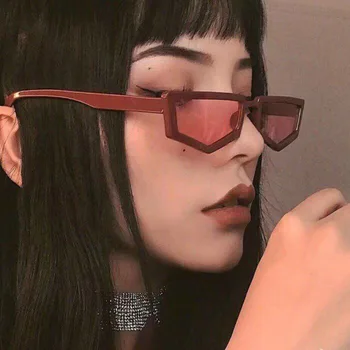 

Irregular Polygon Square Sunglasses For Women Vintage Small Frame Sun Glasses Brand Chic Red Shades UV400