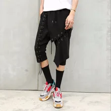 Новая мода семь очков брюки для ночного клуба стилист волос летняя Корейская индивидуальная ткань лента трос тонкая асимметрия