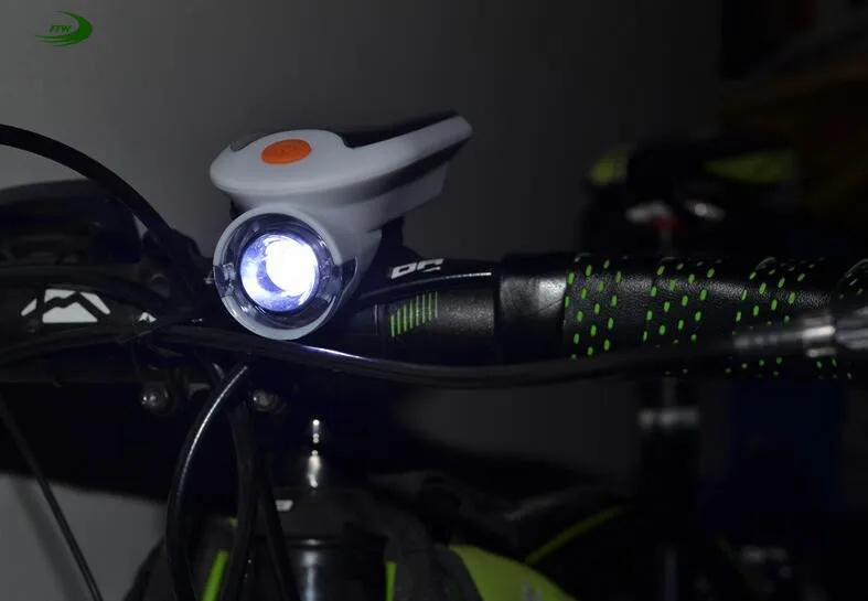 Perfect bicycle light Bike 240 Lumens Solar Powered USB Rechargeable Front Light Headlight cycling led 3W flashlight F1073 2