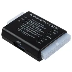 20/24-pin Электрический тестер для материнской платы ATX/SATA/HDD, черный