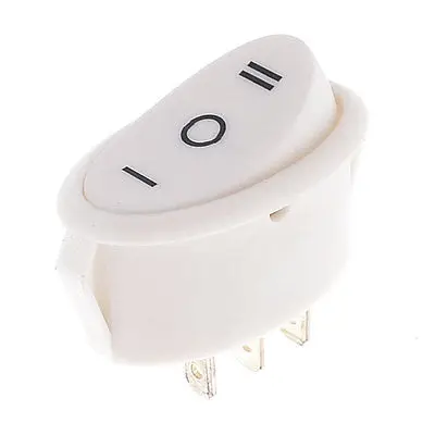 DHL/EMS 50*White Oval Button On/Off/On DPDT Rocker Switch 15A 250/125VAC | Инструменты